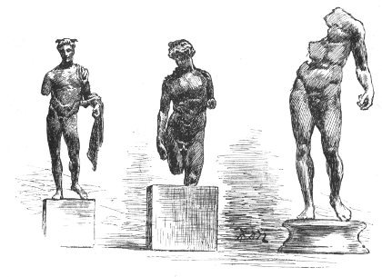 STATUES OF MERCURY, APOLLO, AND JUPITER OR NEPTUNE,
FOUND IN THE THAMES, 1837