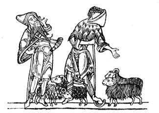 COSTUME OF SHEPHERDS IN THE TWELFTH
CENTURY.