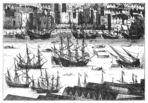 SHIPPING IN THE THAMES, CIRCA 1660
